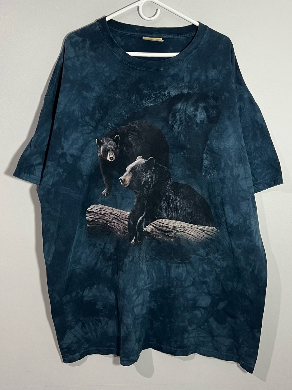Vintage 2008 The Mountain Three Bears Bear Blue Short Sleeve T-Shirt Mens 3XL